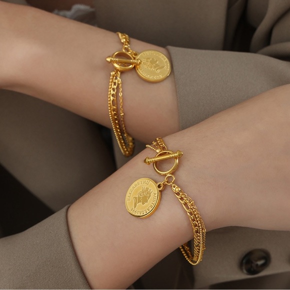Radiant Wealth Gold Coin Bracelet - Picture 4 of 7